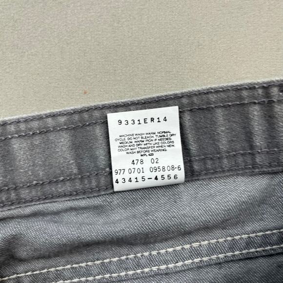 Vintage Levis Skosh Jeans Mens 36 Gray Denim Straight Leg Light Charcoal Wash - Picture 7 of 14
